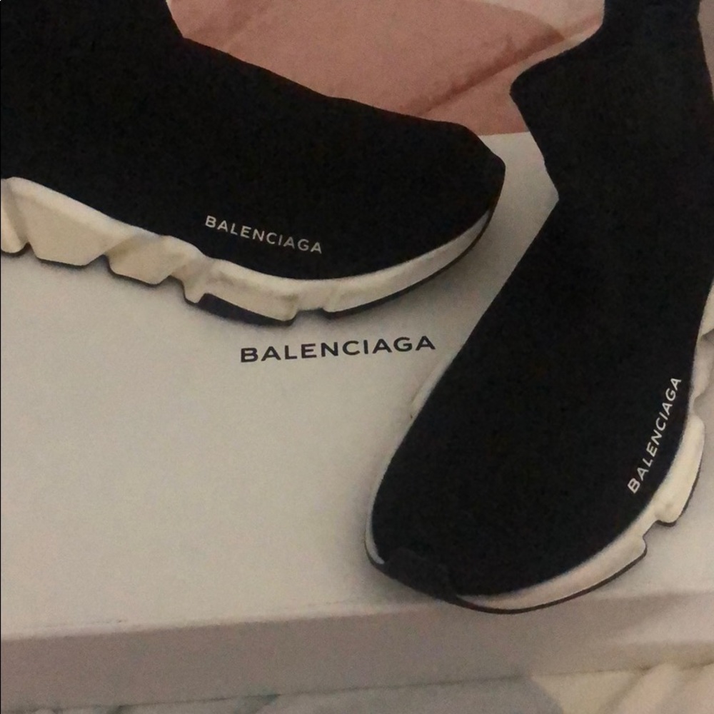 Sock balenciaga sneakers black size 38 authentic